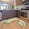 Spring Summer Kitchen Mats Set of 2, Sunflower Floral Bee Kitchen Rugs for Floor Non Slip Absorbent Low-Profile Seasonal Farmhouse Home Decor 17x29 and 17x47 Inch
